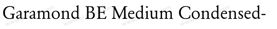 Garamond BE Medium Condensed字体转换